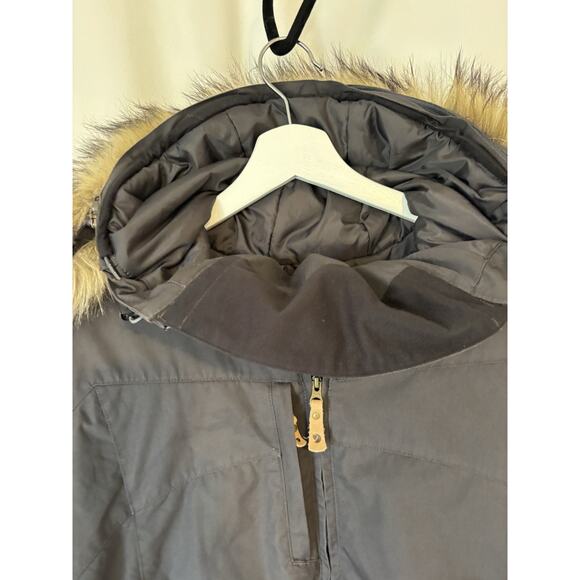Fjallraven Luhkka Coat Jacket XS Poncho Womens Black Hood Insulated - Picture 9 of 16